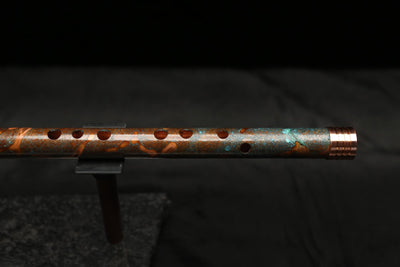 Copper Flute #LE0054 in Turquoise Copper Burl | Lullaby Edition