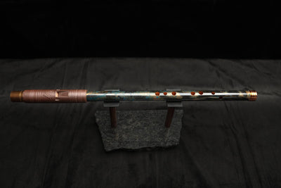 Copper Flute #LE0055 in Midnight Ocean with Flame-Treated End Piece | Lullaby Edition