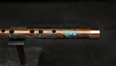 Copper Flute #LE0047 in Turquoise Burl | Lullaby Edition