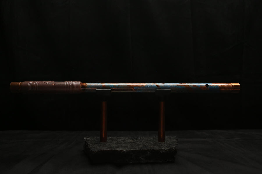 Lullaby Edition Copper Flute #LE0051 in Turquoise Ocean