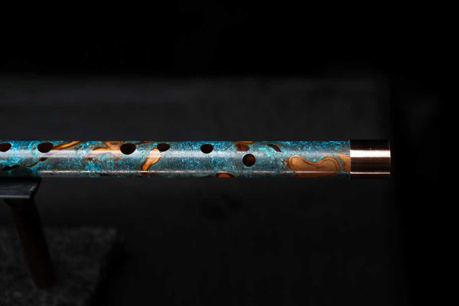 Low D Copper Flute #LDC0022 in Galaxy Flame
