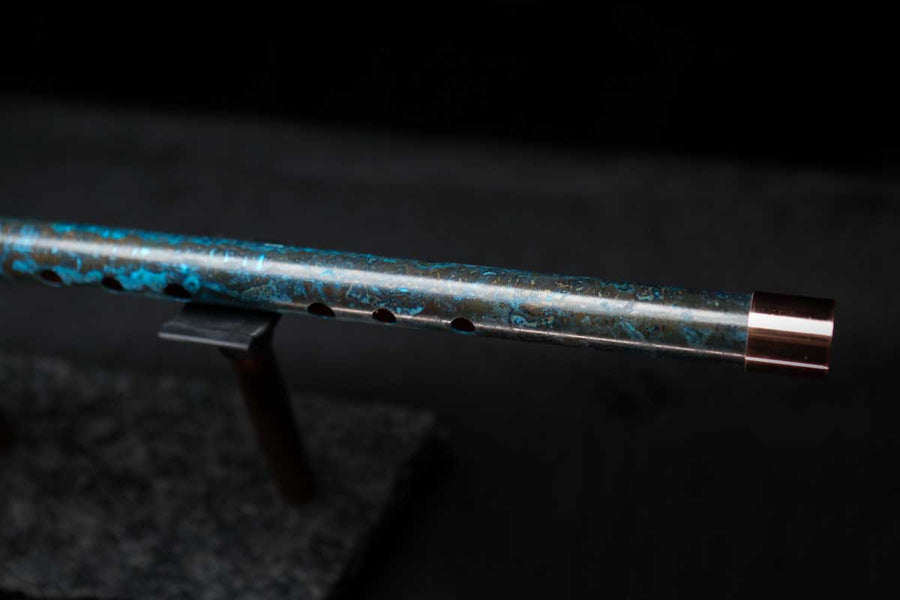 Low D Copper Flute #LDC0030 in Sapphire Abyss
