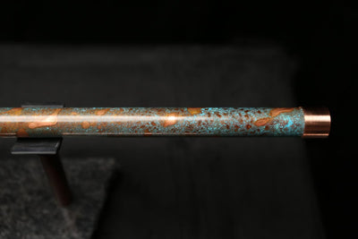 Low D Copper Flute #LDC0037 in Turquoise Reef