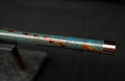 Low D Copper Flute #LDC0038 in Turquoise Burl