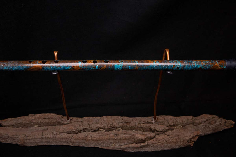 Copper Flute #0026 in Turquoise Burl - Low C