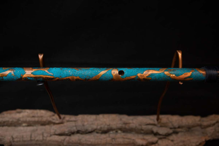 Lullaby Edition Copper Flute #LE0001 in Turquoise Summer