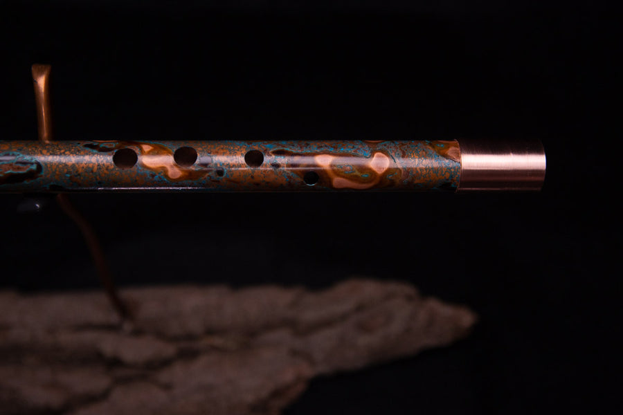Copper Flute #0045 in Turquoise Burl | Low C