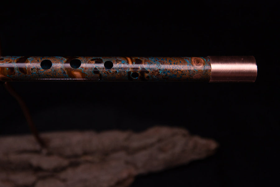 Copper Flute #0048 in Turquoise Burl | Low C