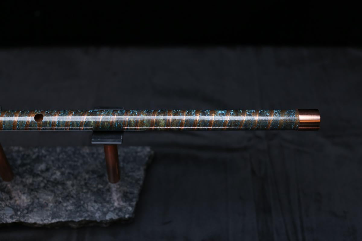 Copper Flute #0088 in Arctic Spiral | Low C