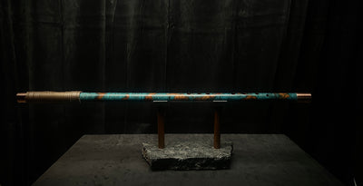Low C Copper Flute #187 in Turquoise Copper Burl