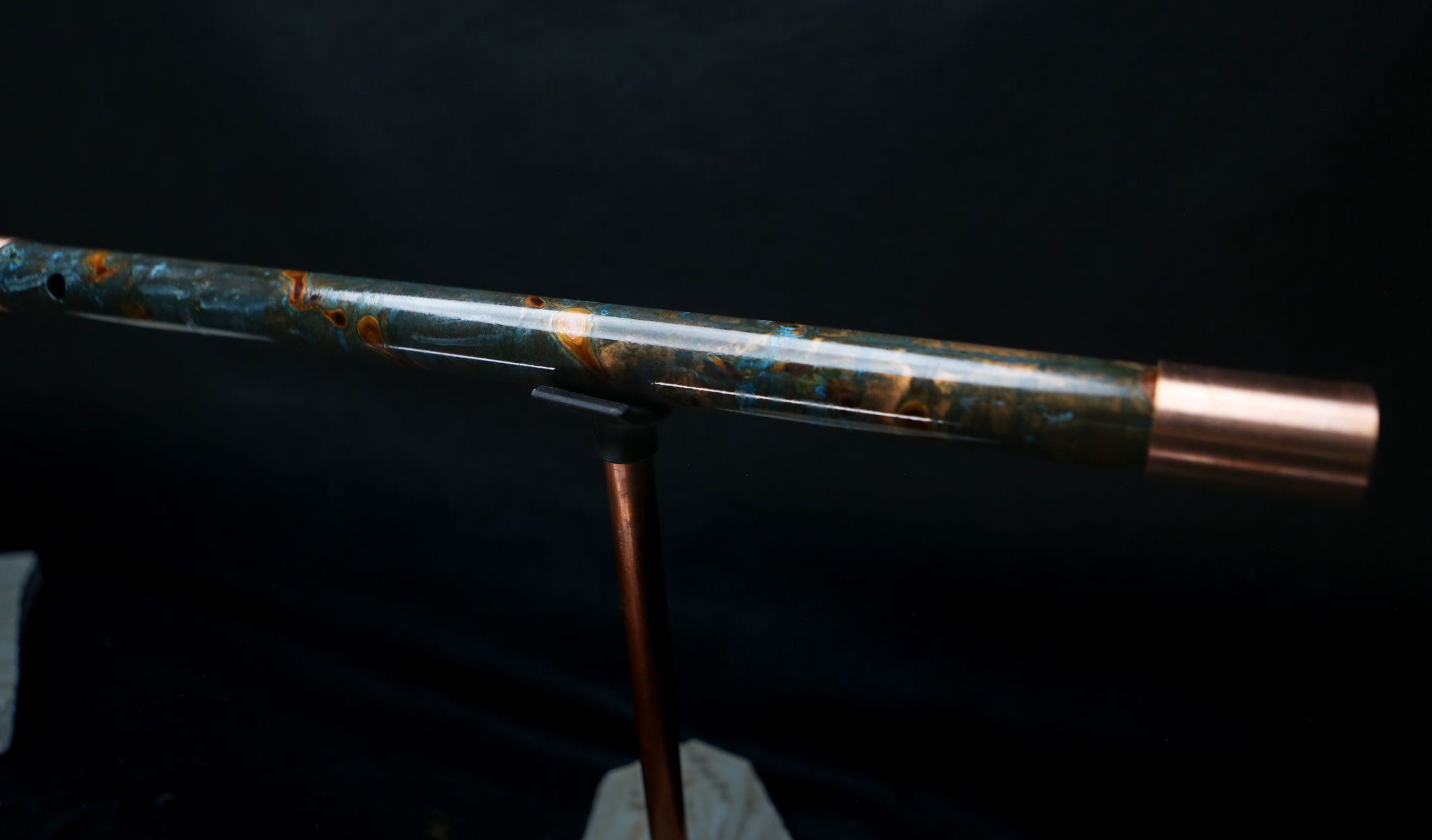 Copper Flute #BF0022 in Arctic Burl  | Bass F