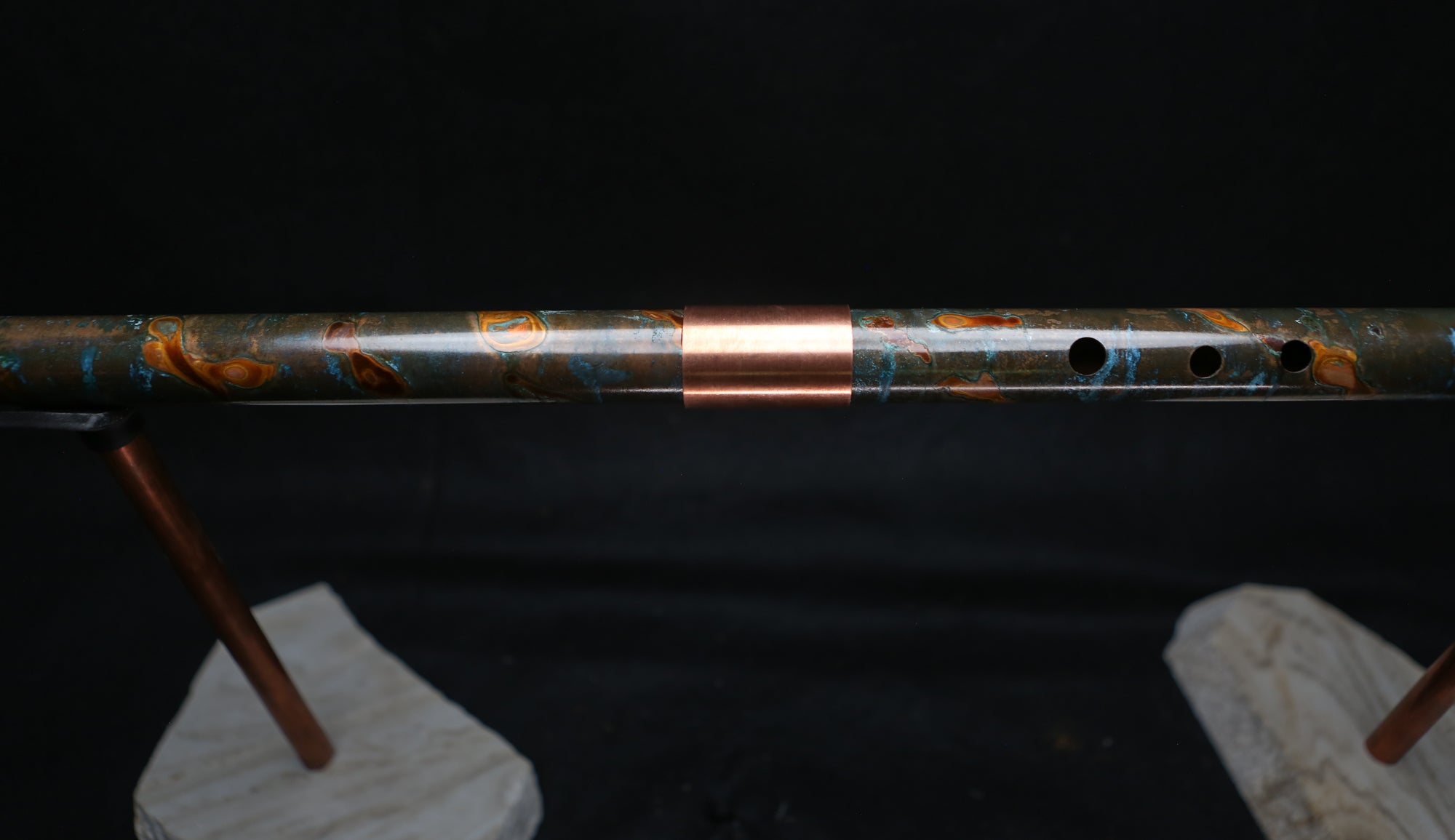 Copper Flute #BF0022 in Arctic Burl  | Bass F
