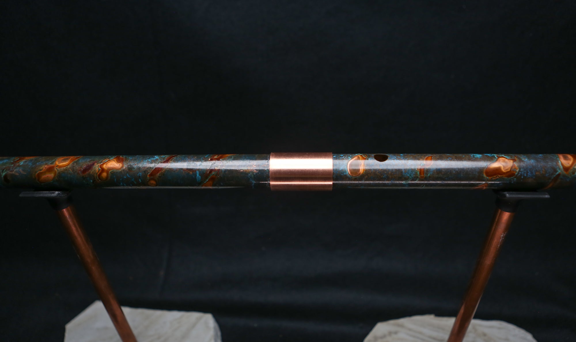 Copper Flute #BF0024 in Arctic Burl  | Bass F