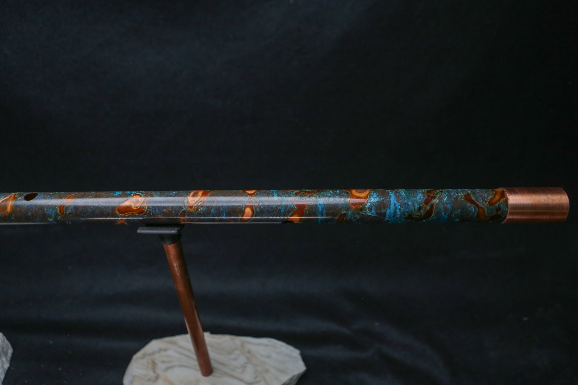 Copper Flute #BF0024 in Arctic Burl  | Bass F