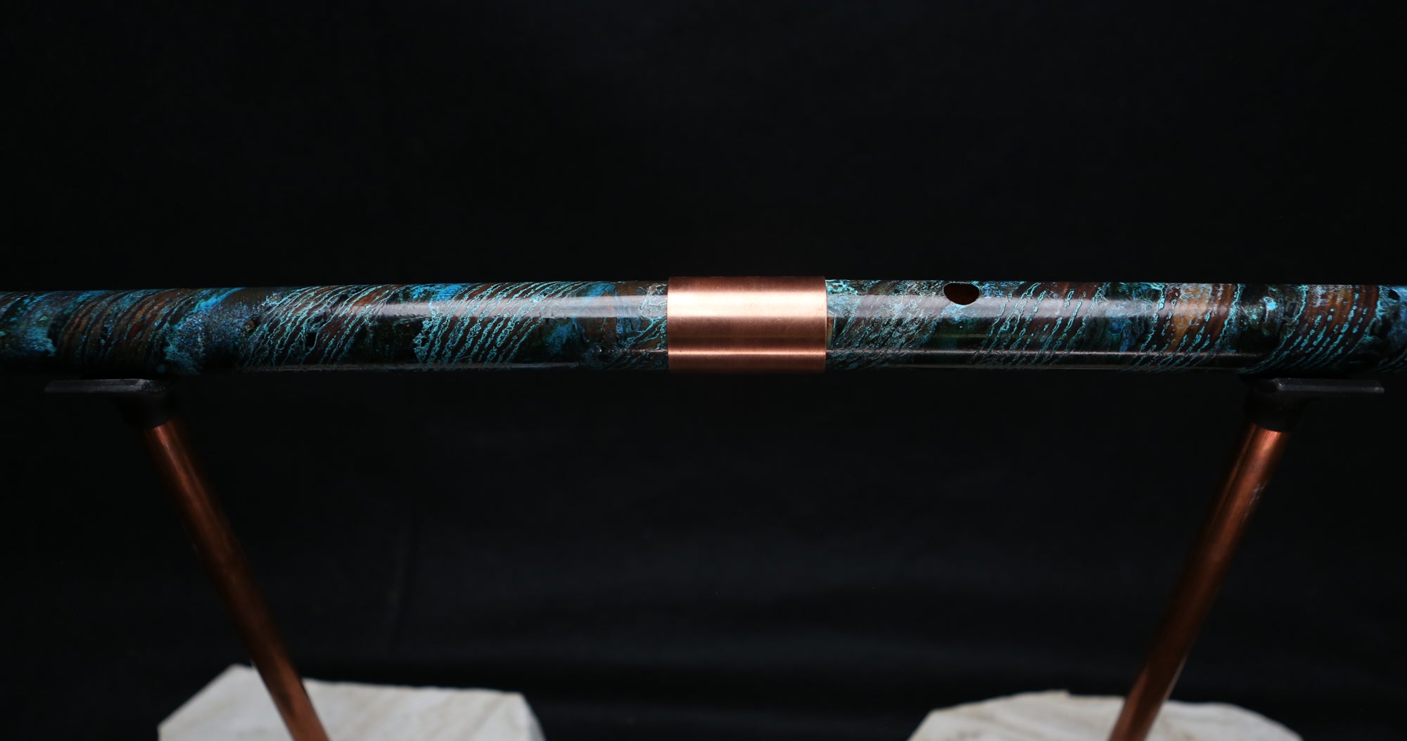 Copper Flute #BF0025 in Dark Ocean Storm  | Bass F