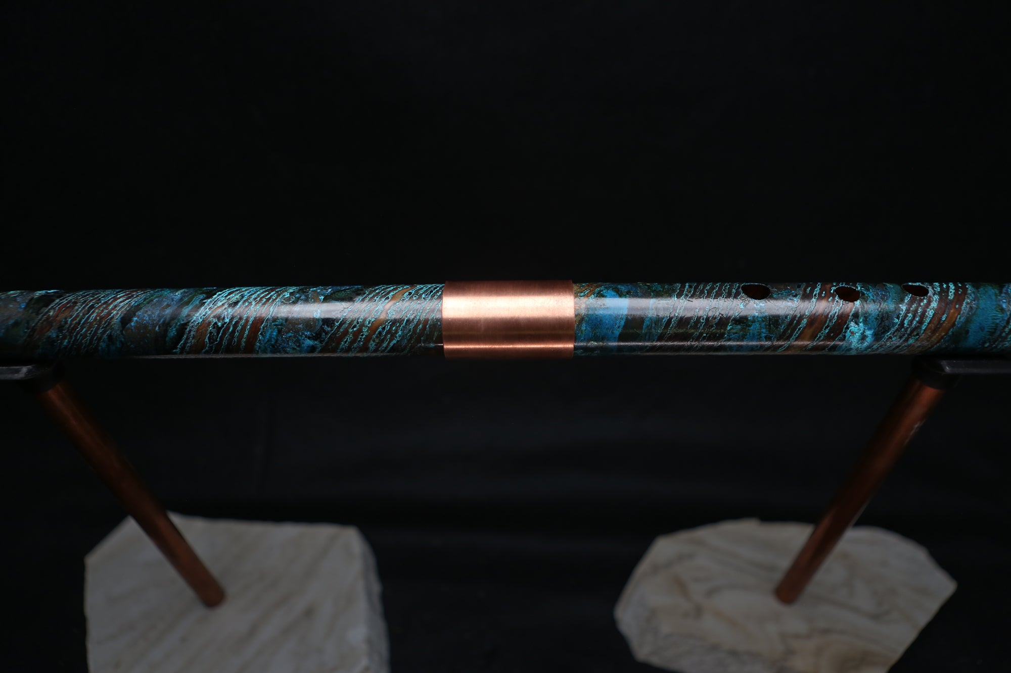 Copper Flute #BF0025 in Dark Ocean Storm  | Bass F