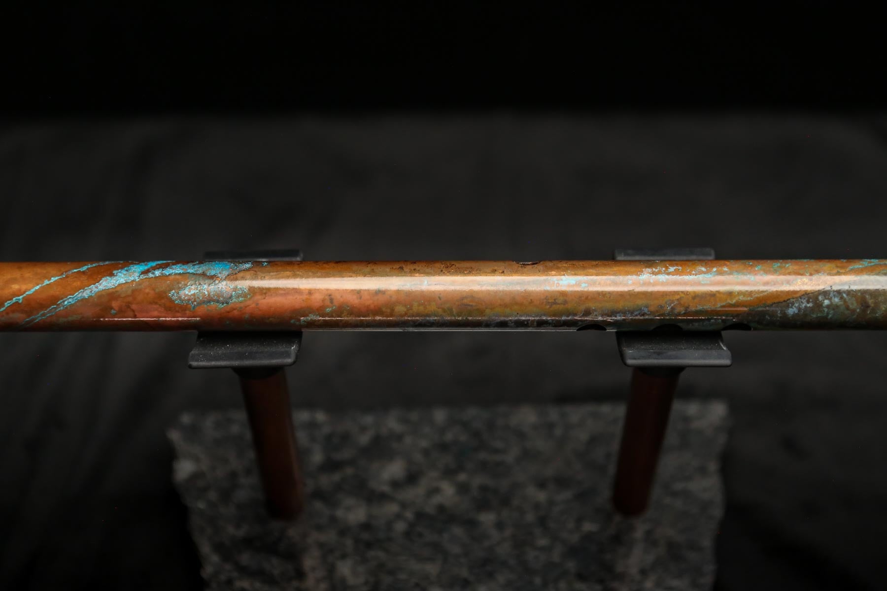 Copper Flute #0100 in Verde Marble | Low C