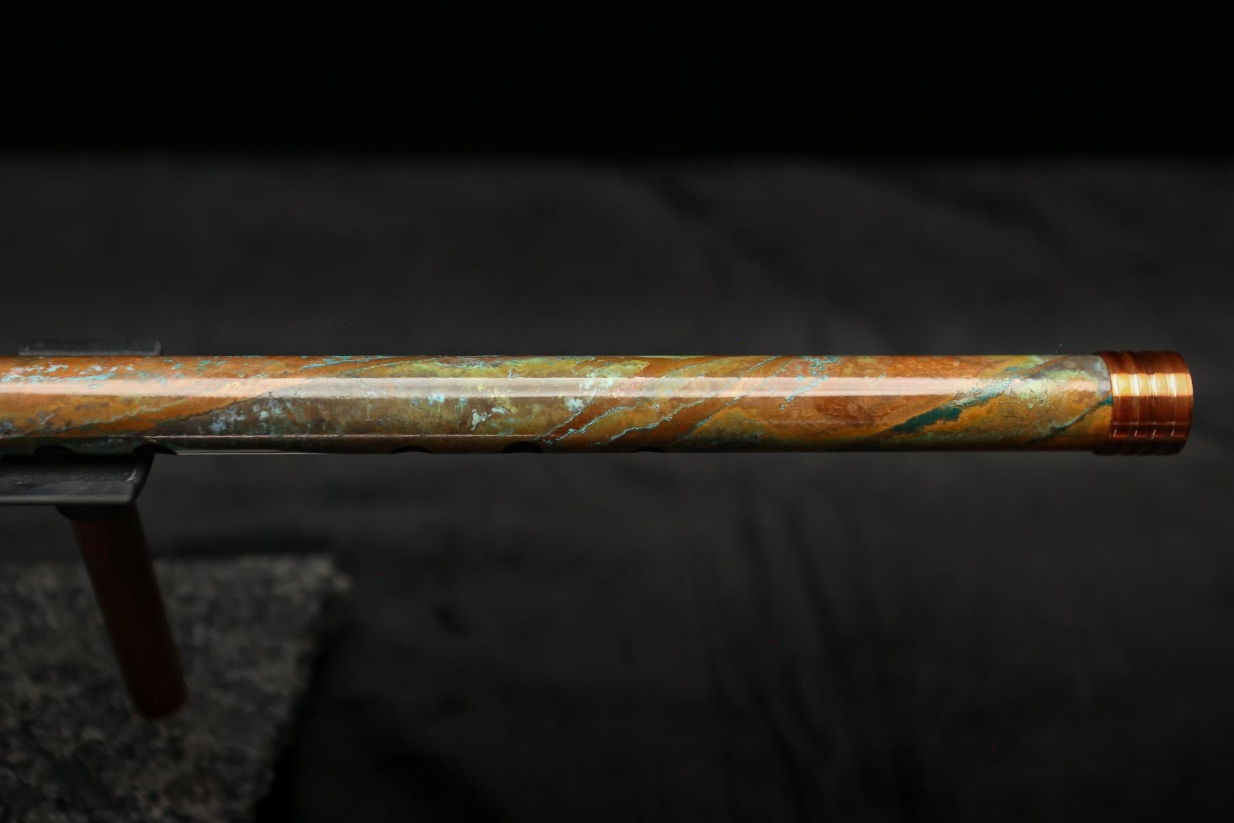 Copper Flute #0100 in Verde Marble | Low C