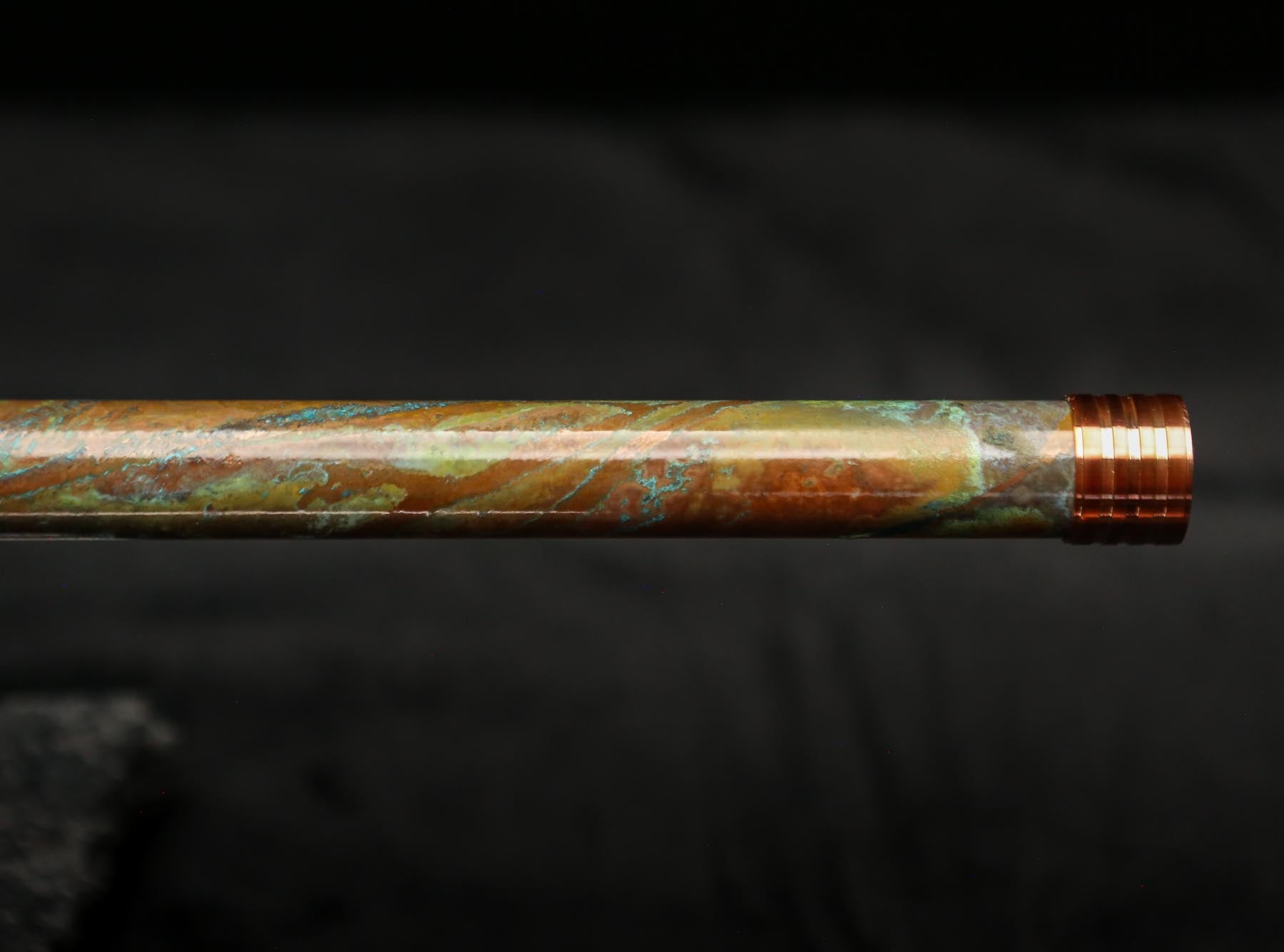 Copper Flute #0100 in Verde Marble | Low C