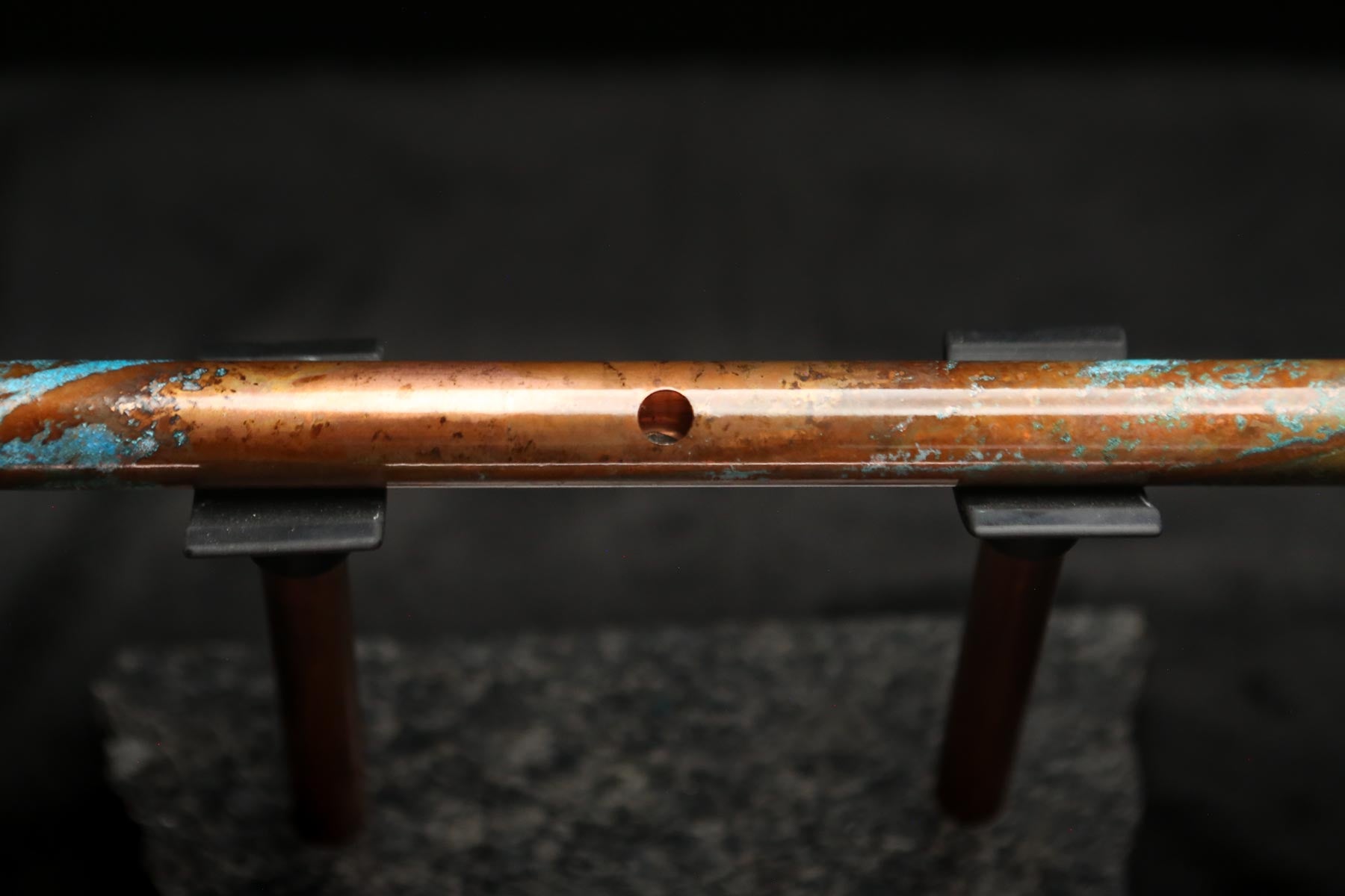 Copper Flute #0100 in Verde Marble | Low C