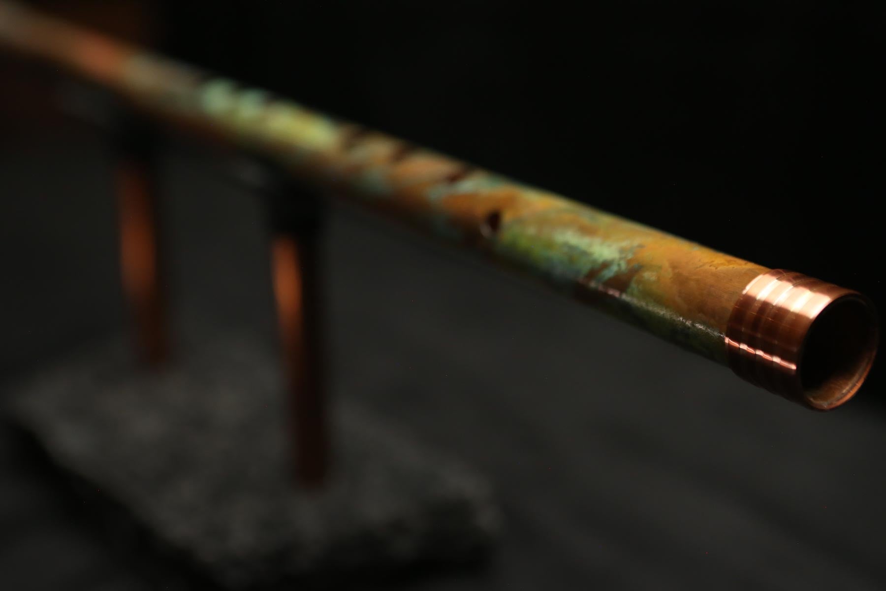 Copper Flute #0100 in Verde Marble | Low C