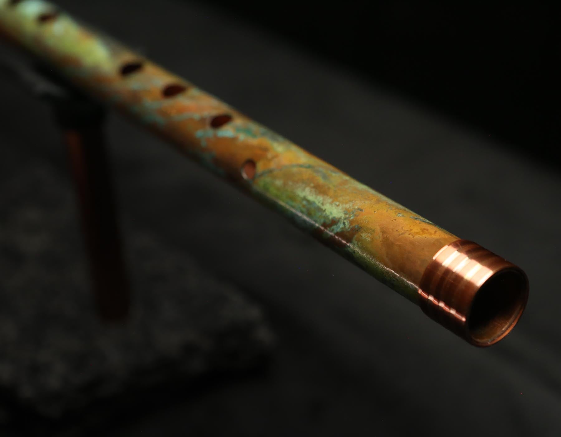 Copper Flute #0100 in Verde Marble | Low C