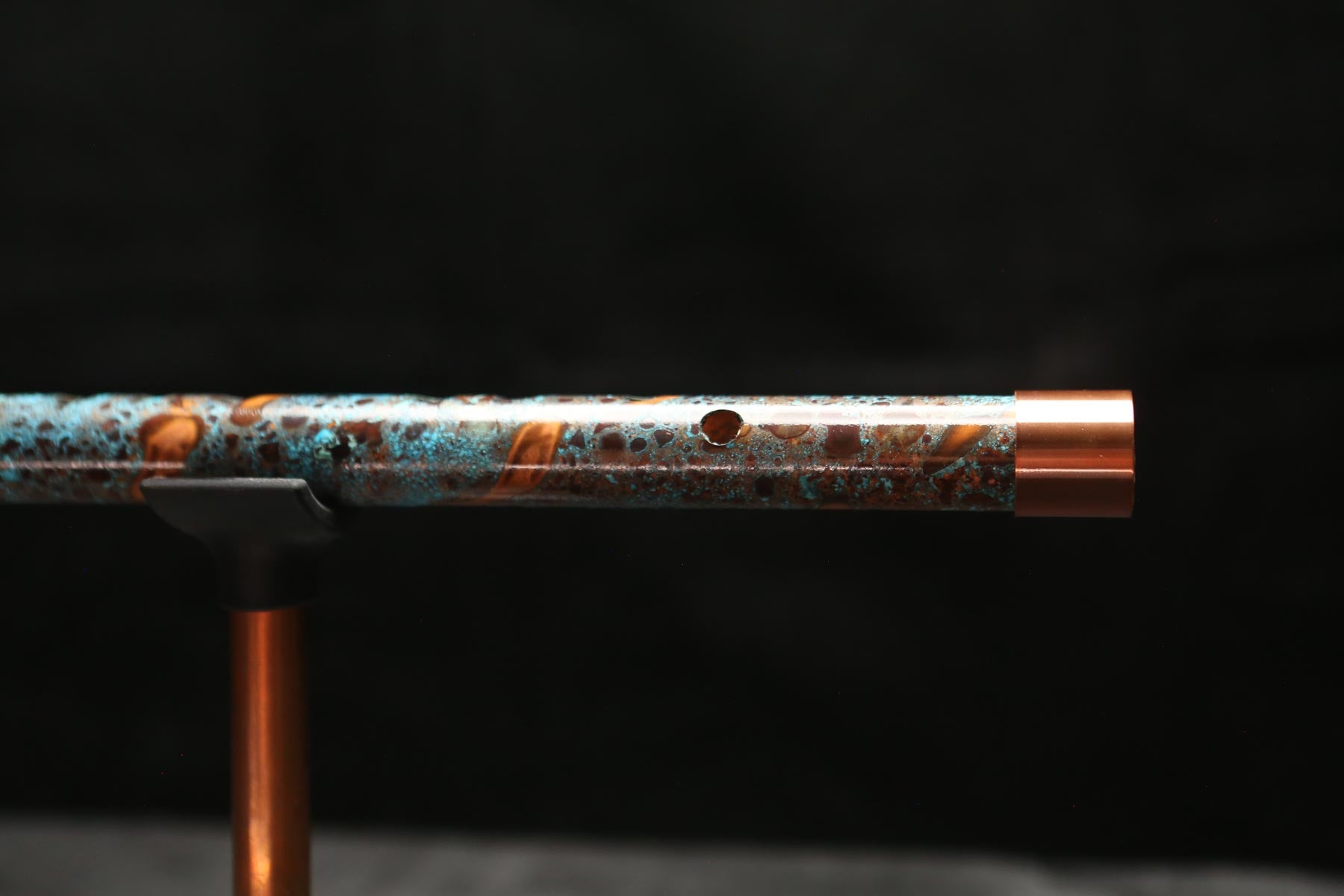 Copper Flute #LE0052 in Turquoise Burl | Lullaby Edition