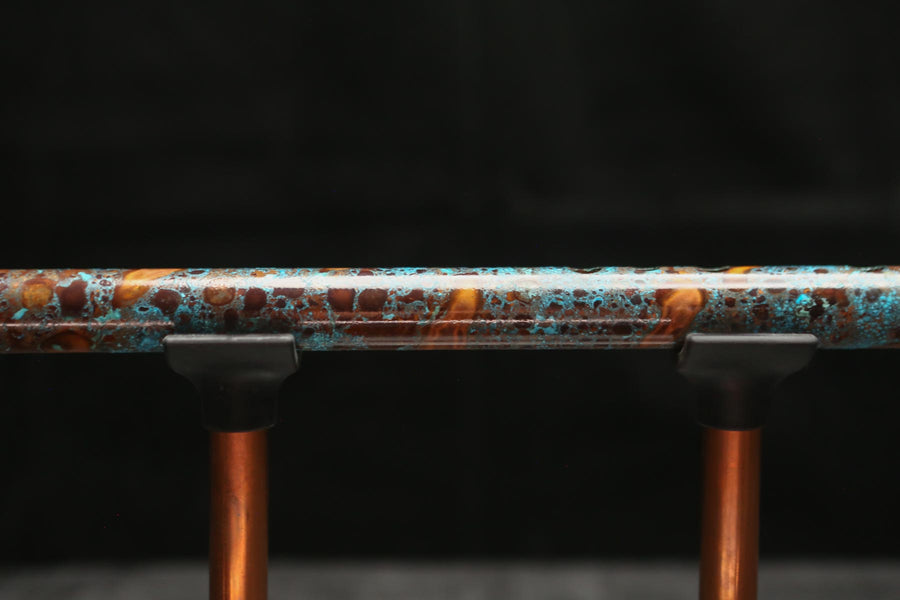 Copper Flute #LE0052 in Turquoise Burl | Lullaby Edition