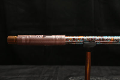 Copper Flute #LE0052 in Turquoise Burl | Lullaby Edition