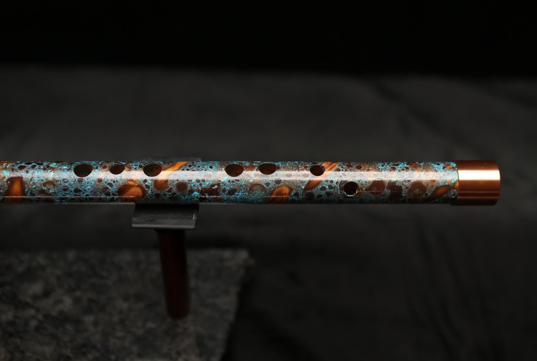 Copper Flute #LE0052 in Turquoise Burl | Lullaby Edition