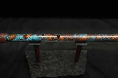Copper Flute #LE0052 in Turquoise Burl | Lullaby Edition