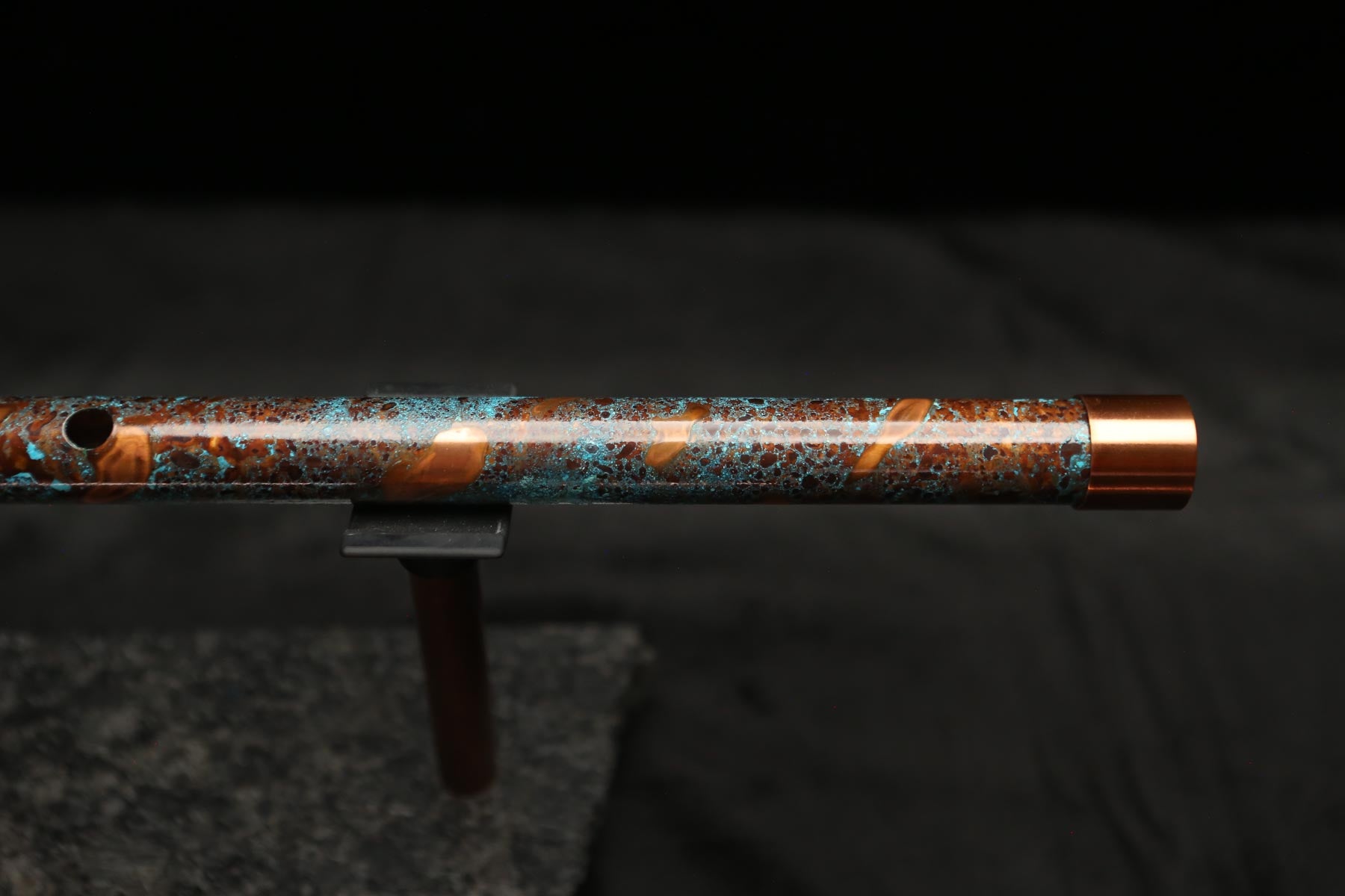 Copper Flute #LE0052 in Turquoise Burl | Lullaby Edition