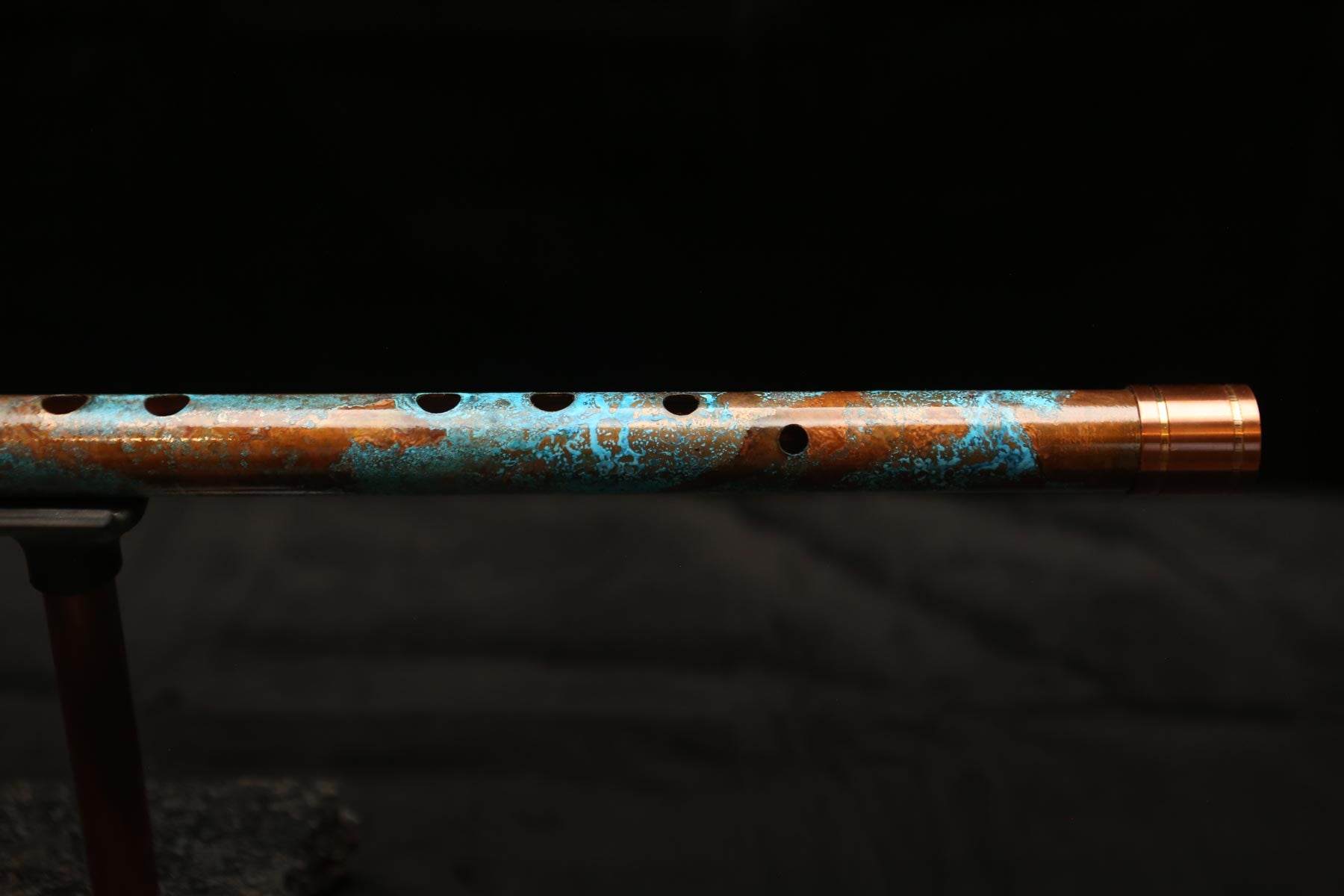 Copper Flute #0102 in Turquoise Ocean | Low C