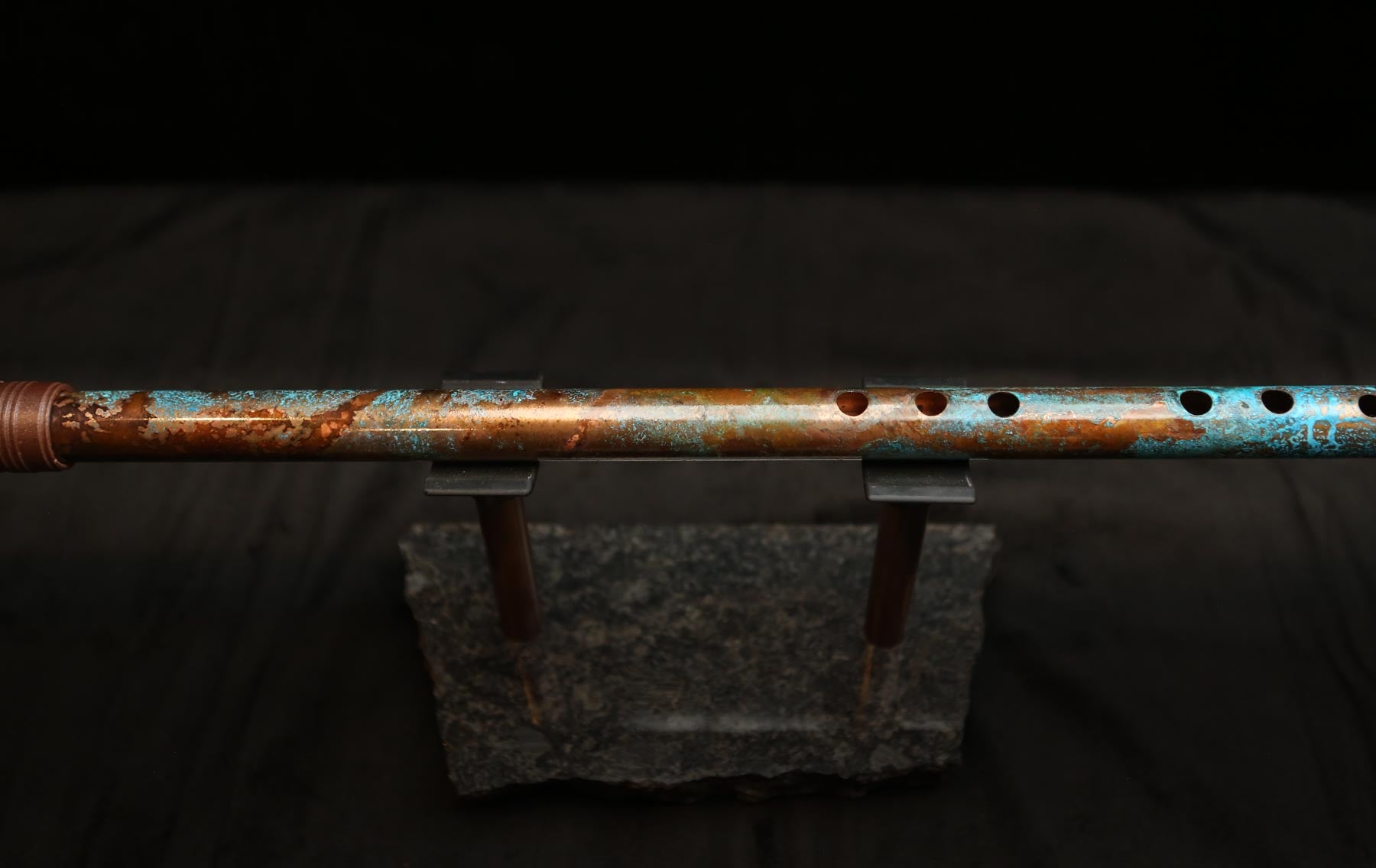 Copper Flute #0102 in Turquoise Ocean | Low C