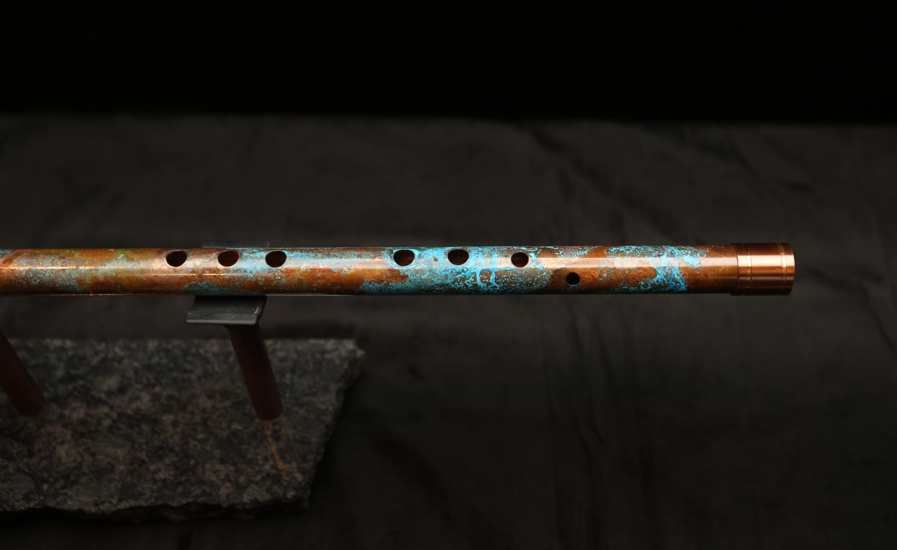 Copper Flute #0102 in Turquoise Ocean | Low C