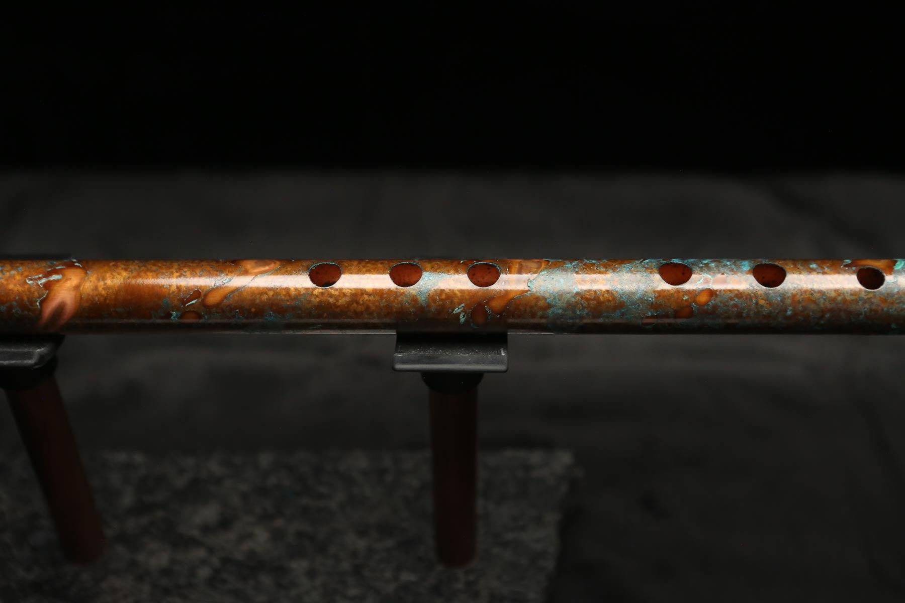 Copper Flute #0103 in Turquoise Copper Burl | Low C