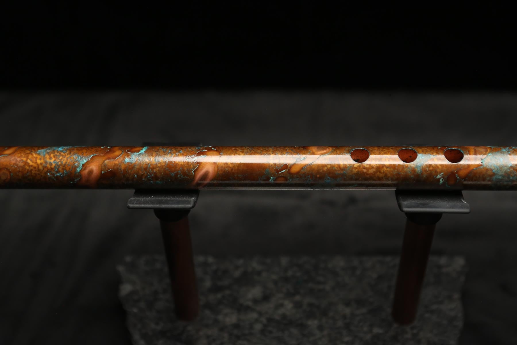 Copper Flute #0103 in Turquoise Copper Burl | Low C