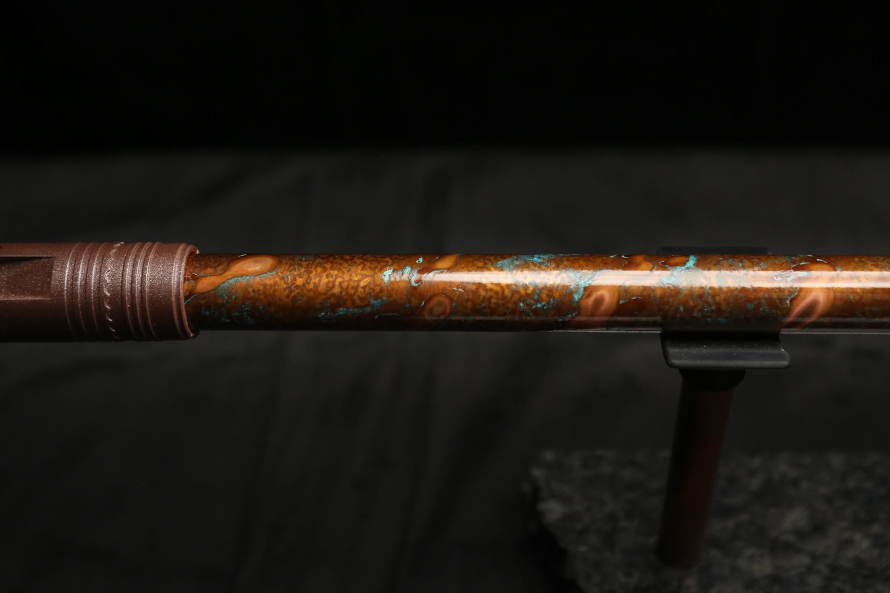 Copper Flute #0103 in Turquoise Copper Burl | Low C
