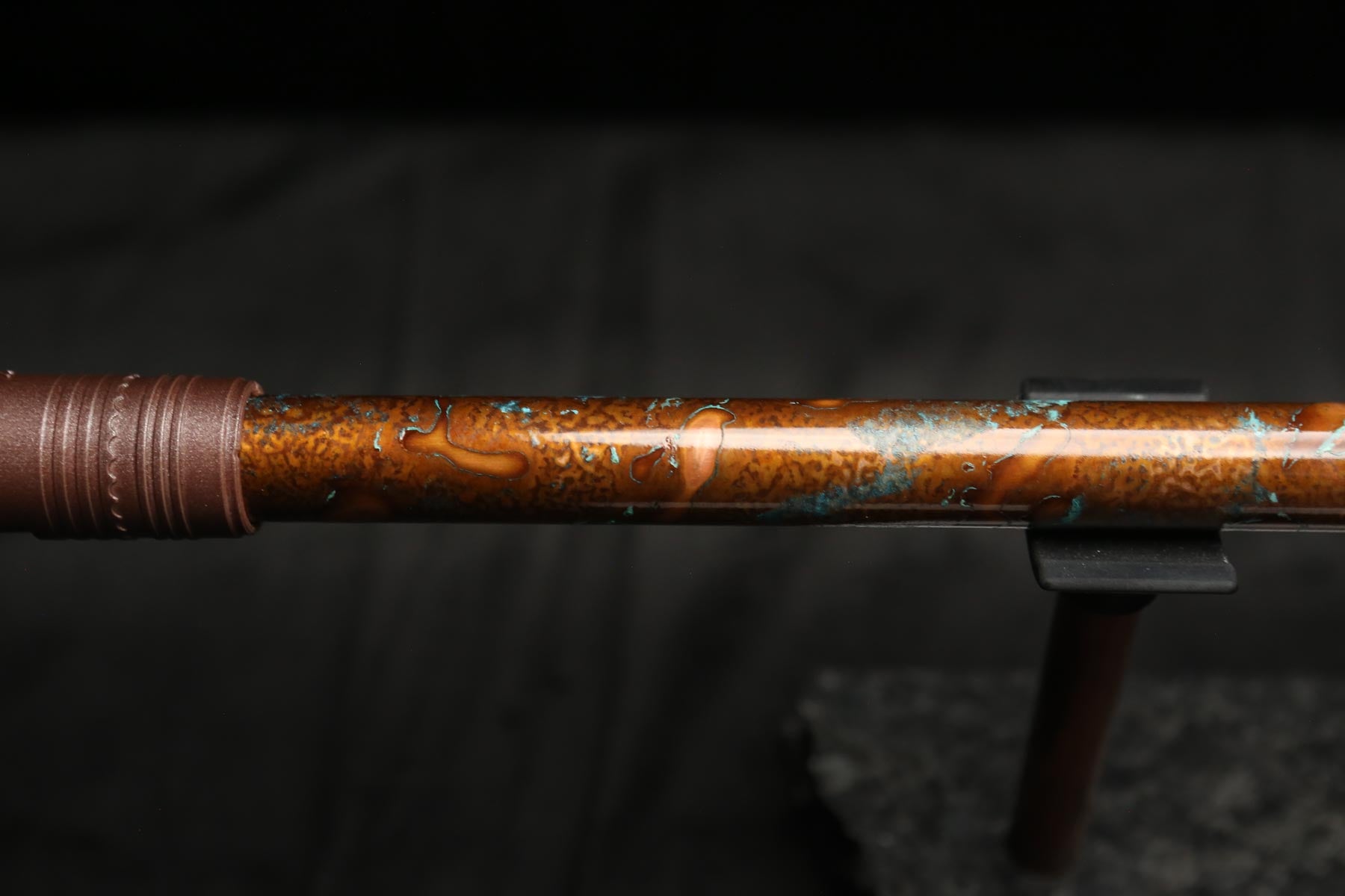 Copper Flute #0103 in Turquoise Copper Burl | Low C