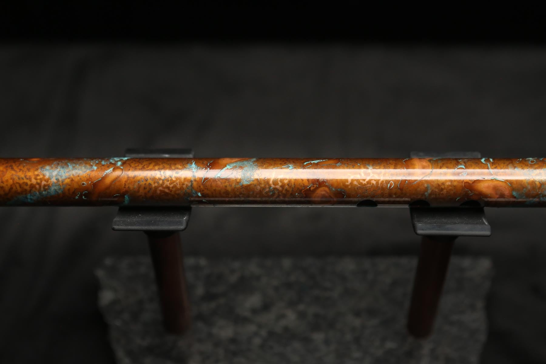 Copper Flute #0103 in Turquoise Copper Burl | Low C
