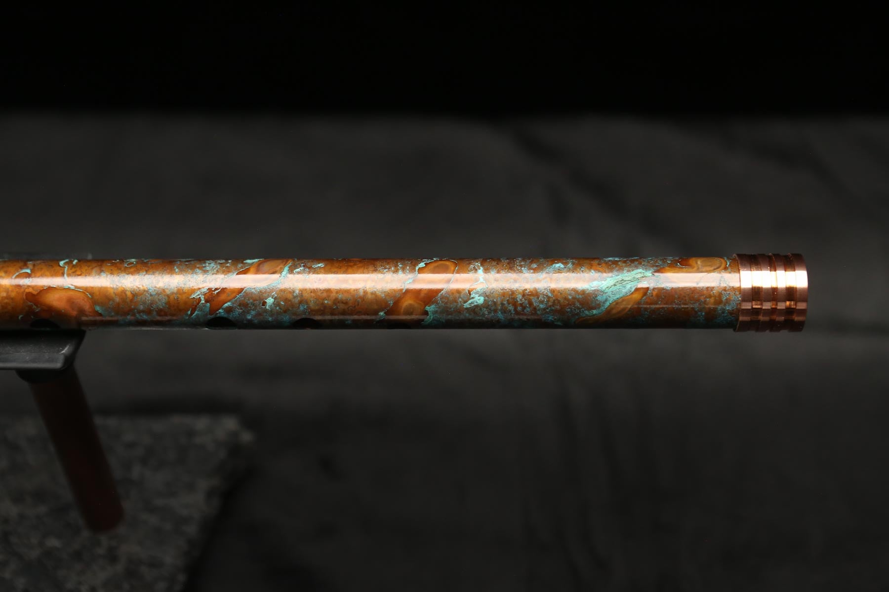 Copper Flute #0103 in Turquoise Copper Burl | Low C