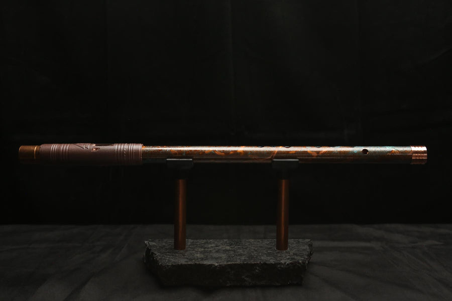Copper Flute #LE0054 in Turquoise Copper Burl | Lullaby Edition