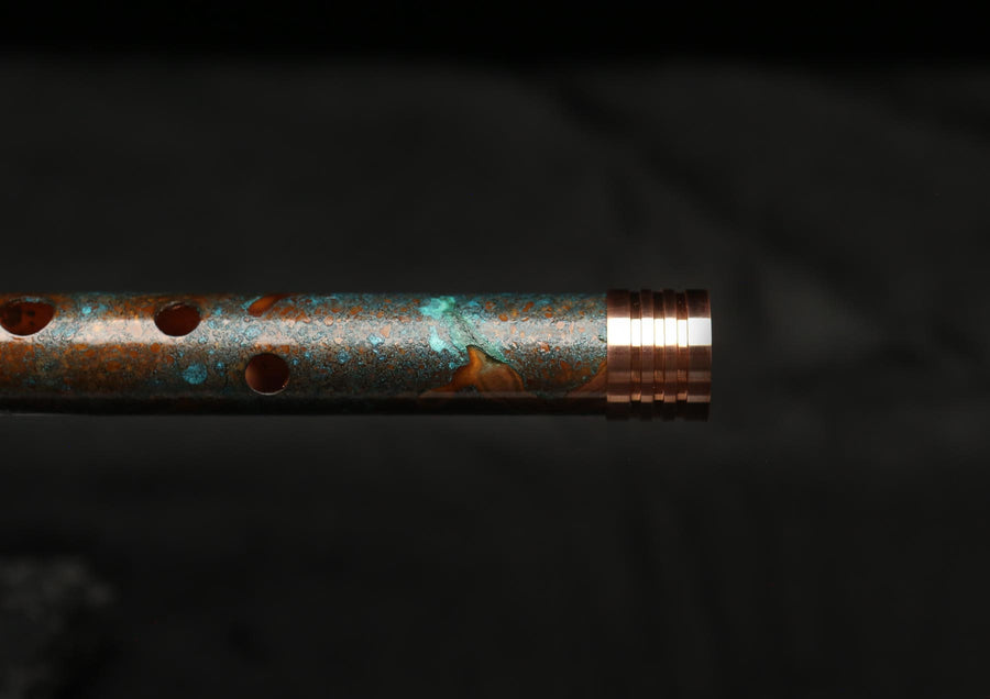 Copper Flute #LE0054 in Turquoise Copper Burl | Lullaby Edition