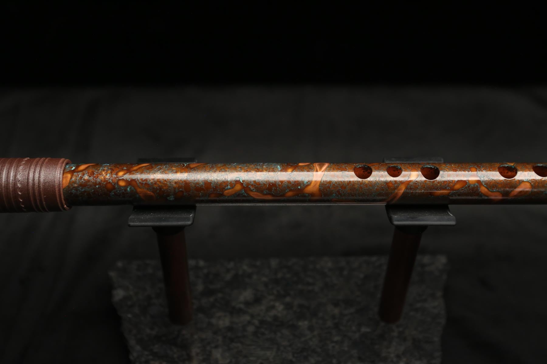 Copper Flute #LE0054 in Turquoise Copper Burl | Lullaby Edition