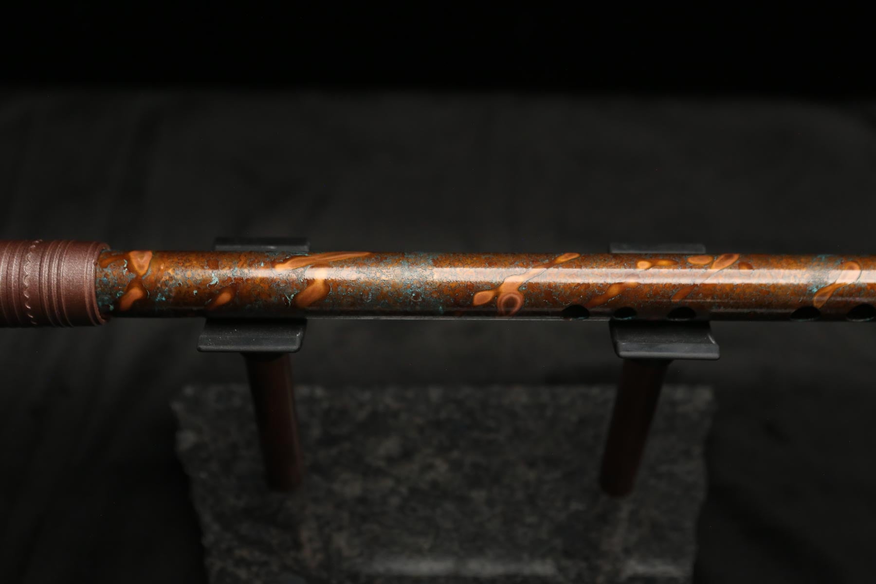 Copper Flute #LE0054 in Turquoise Copper Burl | Lullaby Edition