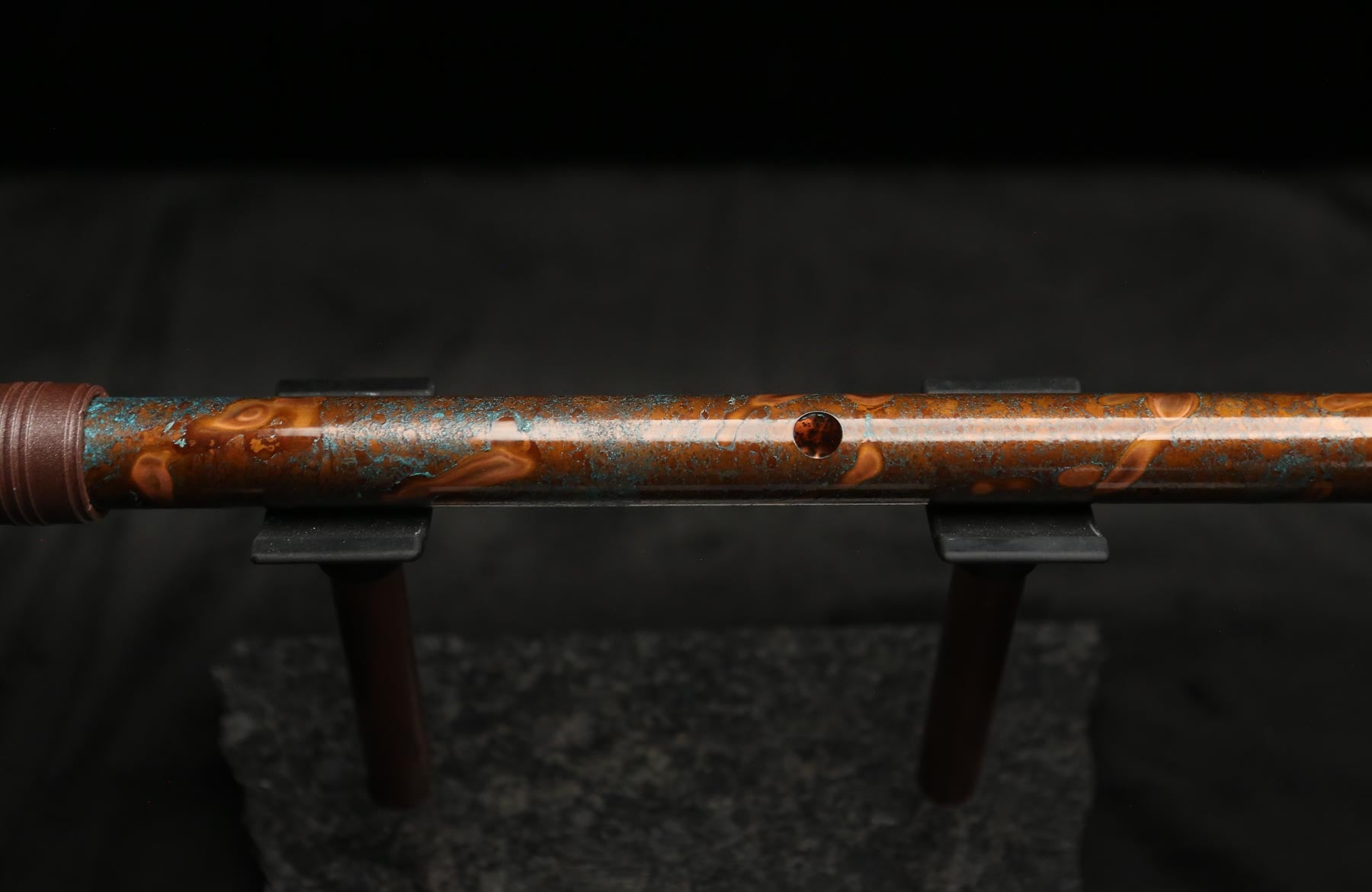 Copper Flute #LE0054 in Turquoise Copper Burl | Lullaby Edition