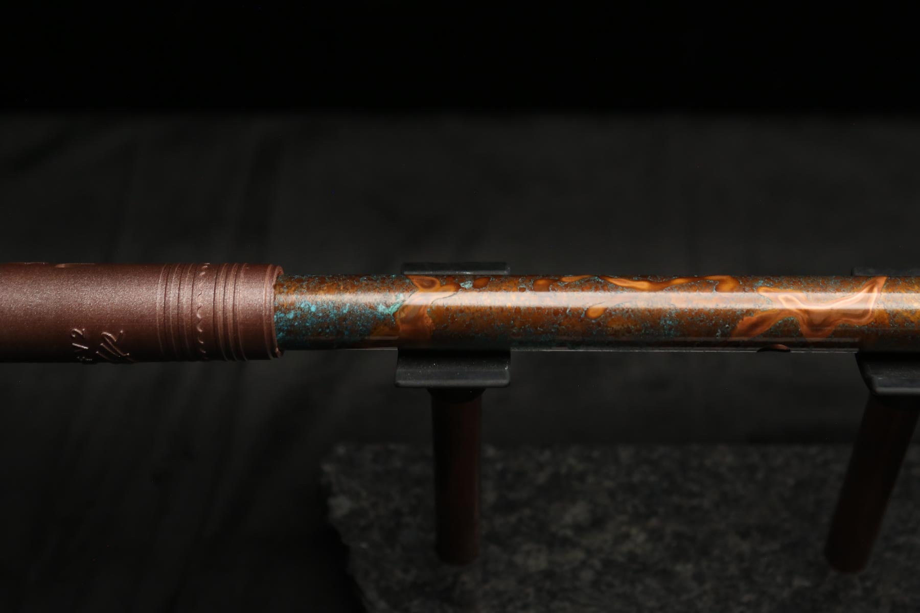 Copper Flute #LE0054 in Turquoise Copper Burl | Lullaby Edition