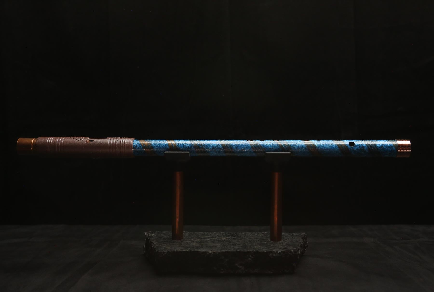Copper Flute #LE0049 in Azure Spiral | Lullaby Edition