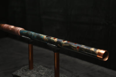Copper Flute #LE0055 in Midnight Ocean with Flame-Treated End Piece | Lullaby Edition