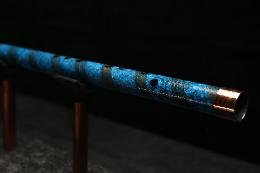 Copper Flute #LE0049 in Azure Spiral | Lullaby Edition